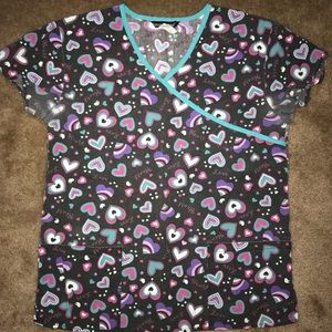 Black Heart Nursing Scrub Top